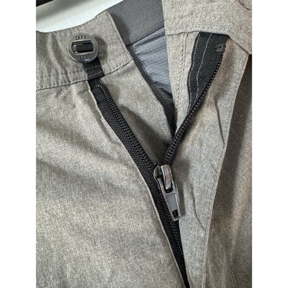 SAXX Men's Ballpark Pouch - New Frontier 2N1 Shorts 9” Gray - PRELOVED - Size 36 - Picture 6 of 10